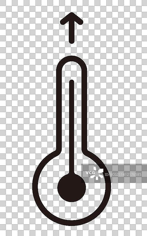 天气矢量元素icon图标线条风 升温图片素材