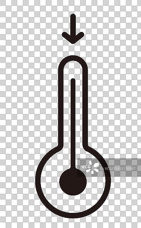 天气矢量元素icon图标线条风 降温图片素材