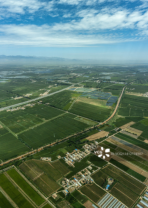 塞上江南--宁夏银川贺兰县--美丽乡村图片素材