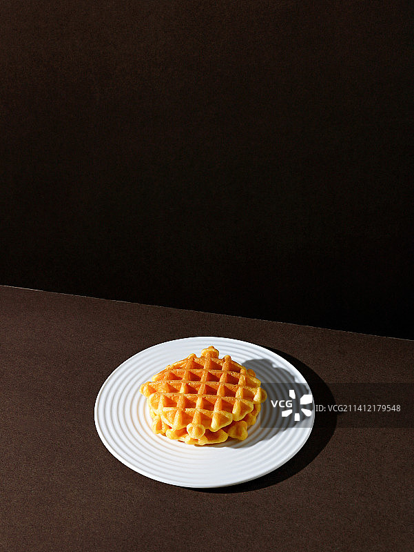 圣诞节的美食松饼，华夫饼图片素材