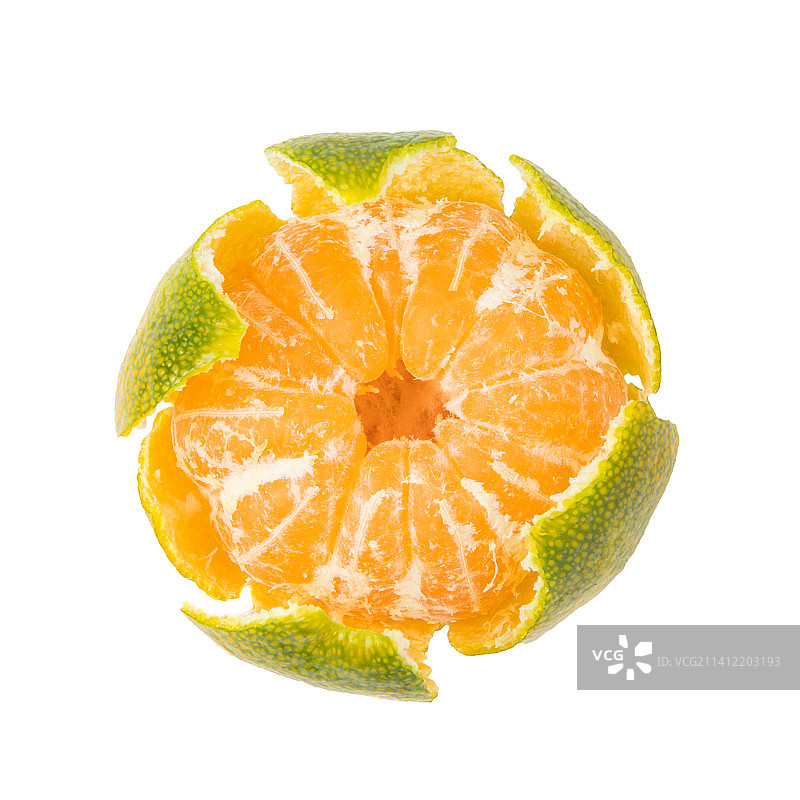 新鲜的石门蜜桔孤立在白色背景上图片素材