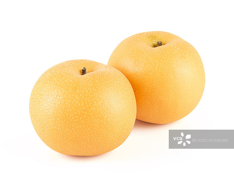 新鲜的秋月梨孤立在白色背景上图片素材