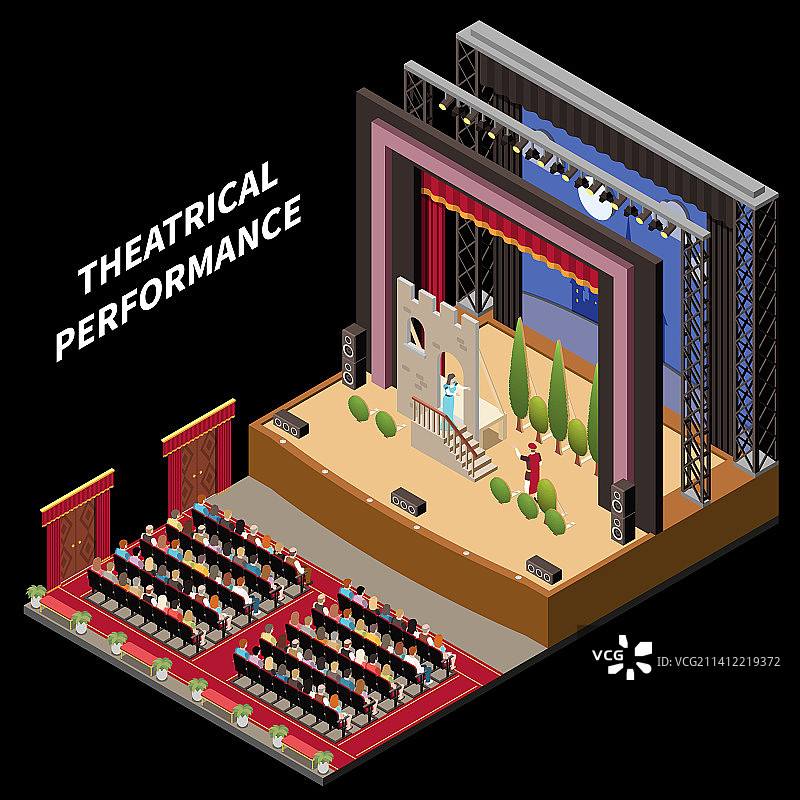 剧院内部2.5D图图片素材