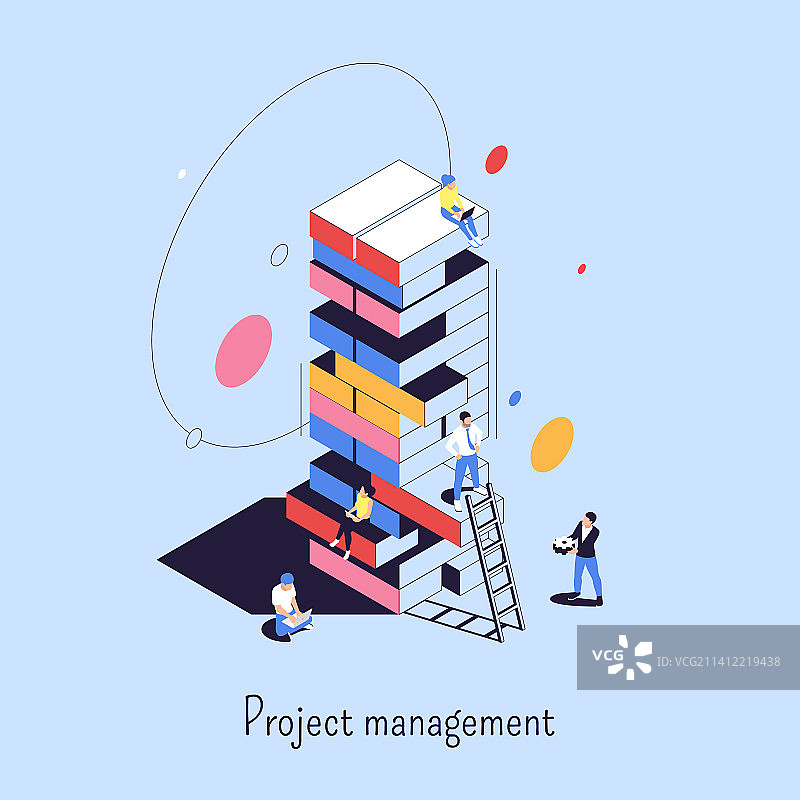 项目管理2.5D背景图片素材
