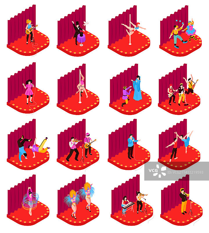 2.5D艺术家组合图片素材