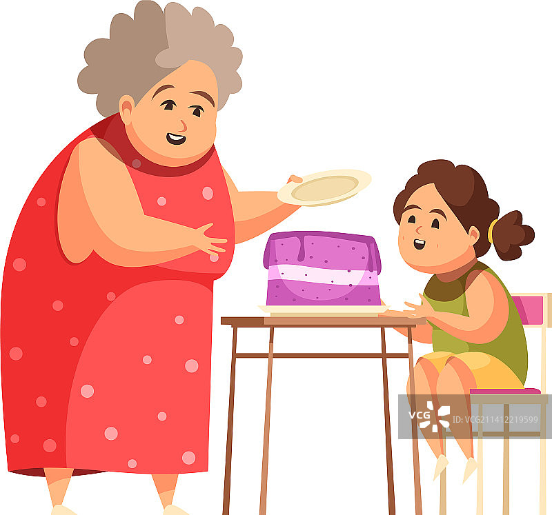 暴饮暴食扁平概念图片素材