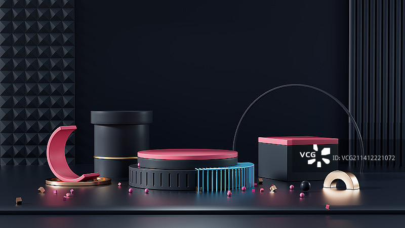 3D模拟场景产品展台创意图图片素材