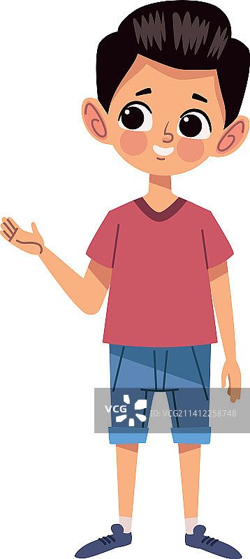 小男孩敬礼图片素材