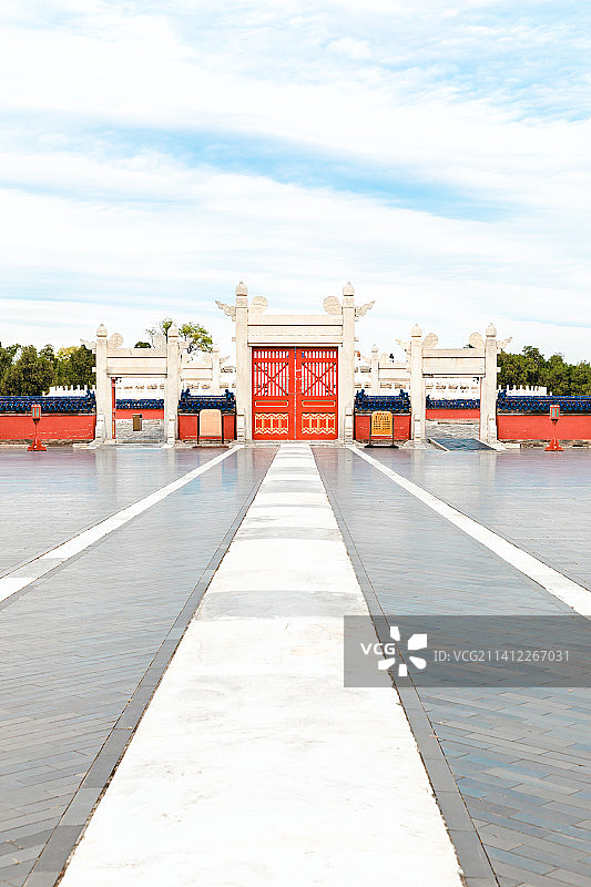 中国北京天坛公园圜丘坛景观图片素材