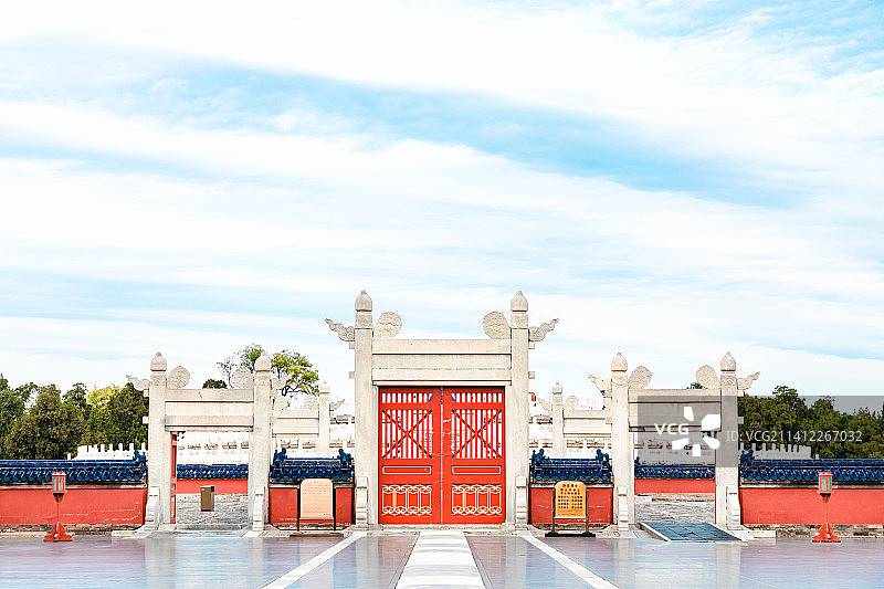 中国北京天坛公园圜丘坛景观图片素材
