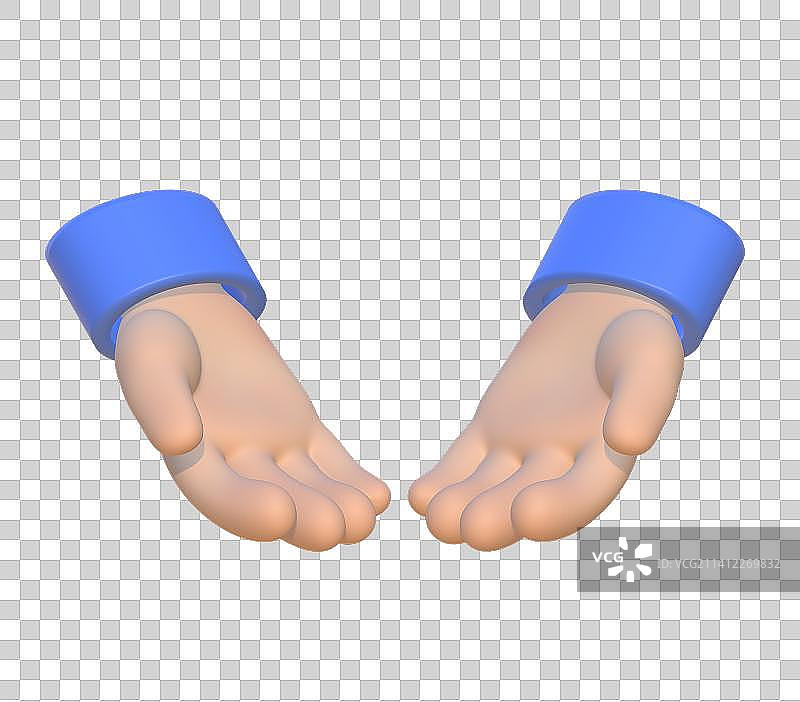 手势手捧3D素材图片素材