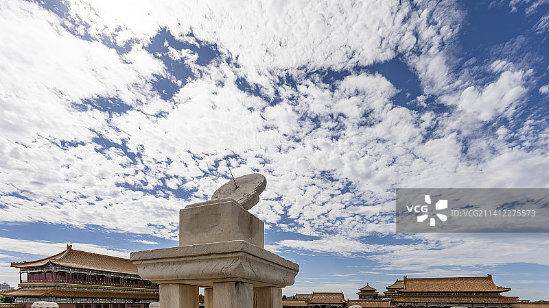 故宫日晷特写背景图片素材