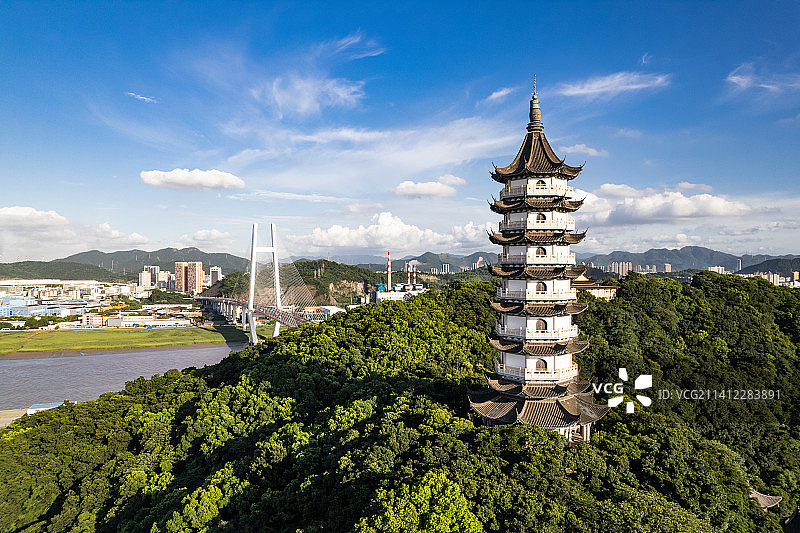 宁波镇海招宝山鳌柱塔图片素材