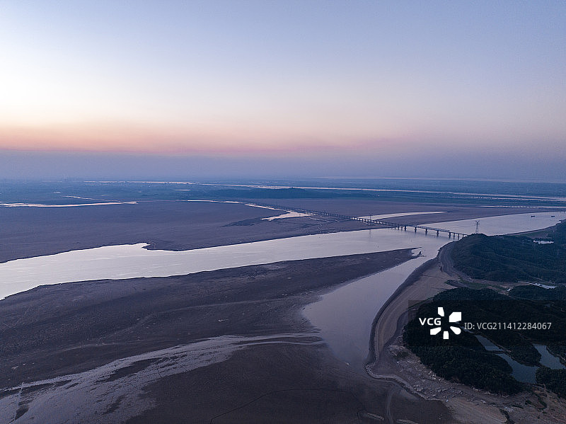 湖口鄱阳湖日落图片素材