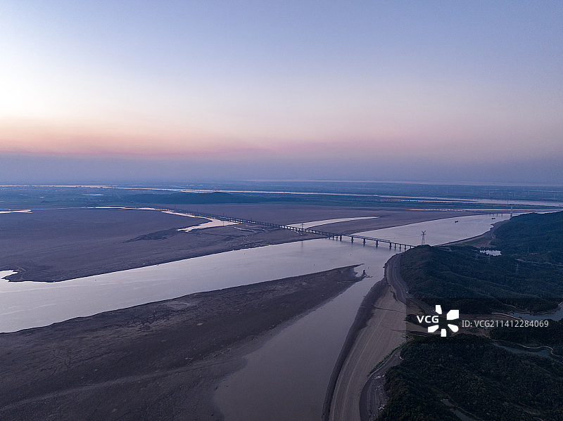 湖口鄱阳湖日落图片素材