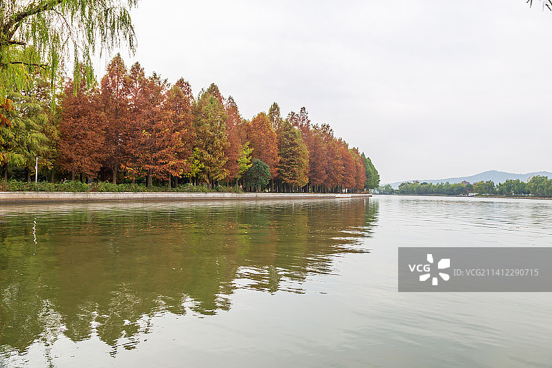 苏州市石湖公园秋景图片素材