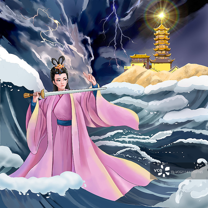 白蛇传之水漫金山图片素材