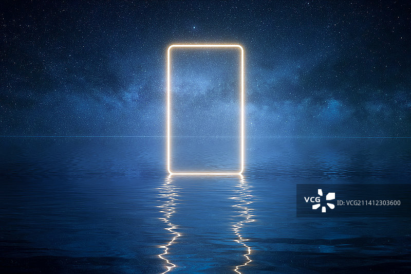 星空下的科技概念背景图片素材