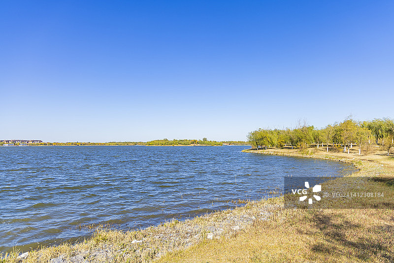 天津武清南湖公园秋季景观图片素材