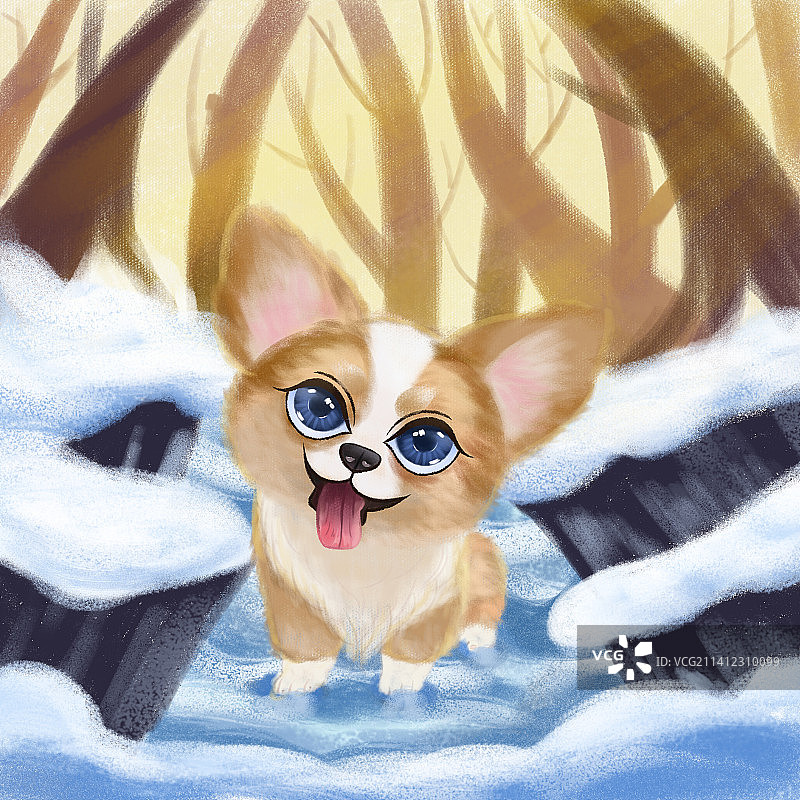 下雪了！图片素材