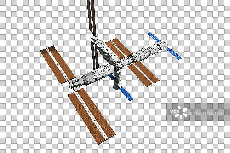 梦天试验舱与中国空间站对接后的新姿态图片素材