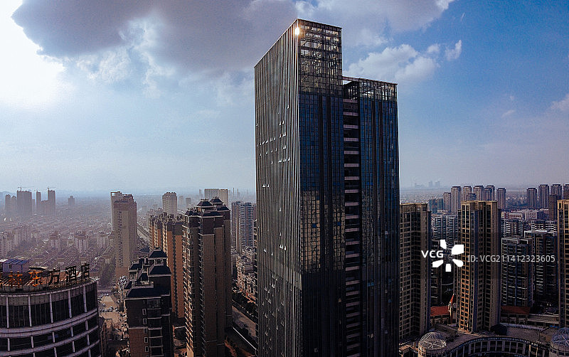 淮南 大通区 地标 航拍素材 安徽省 淮南市 城市 商业图片素材