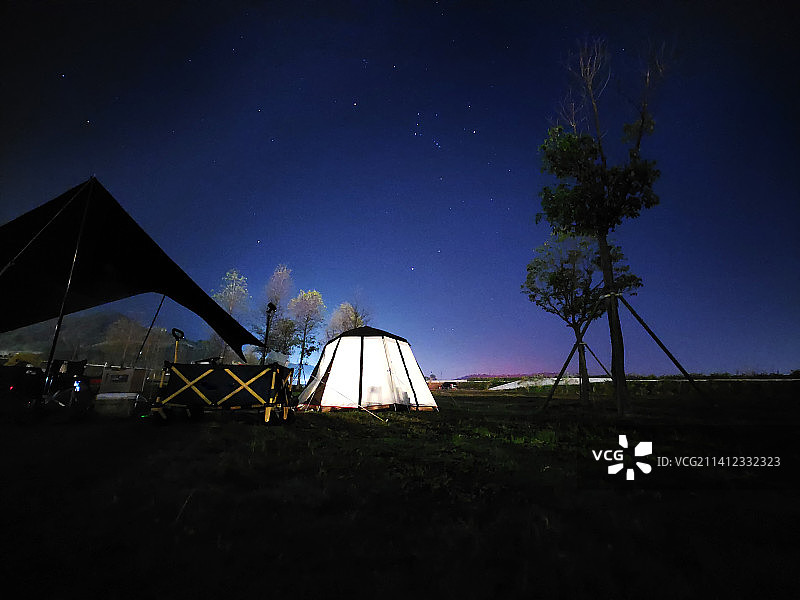 星空露营图片素材