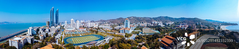 厦门 湖里区 地标 航拍素材 福建省 厦门市 城市 厦门大学图片素材