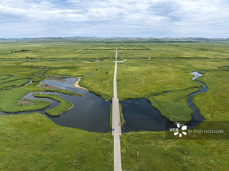 航拍内蒙古草原上锡林郭勒正蓝旗元上都遗址公园图片素材