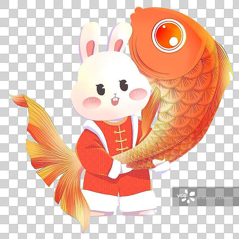 兔年锦鲤图片素材