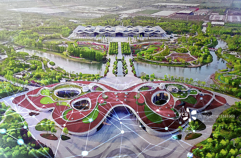 上海花博会场馆大数据概念图片素材