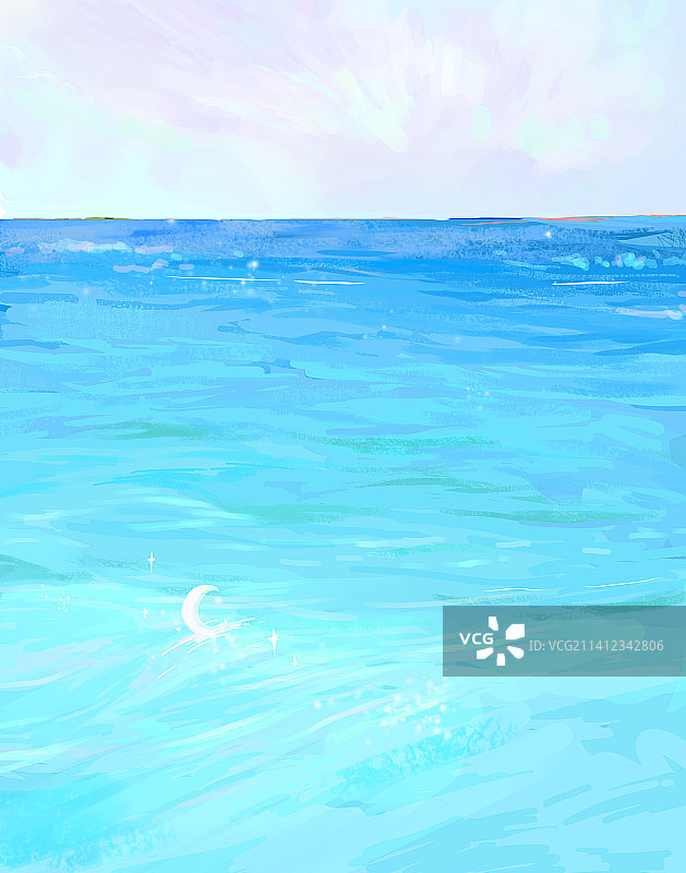 蓝色海面图片素材