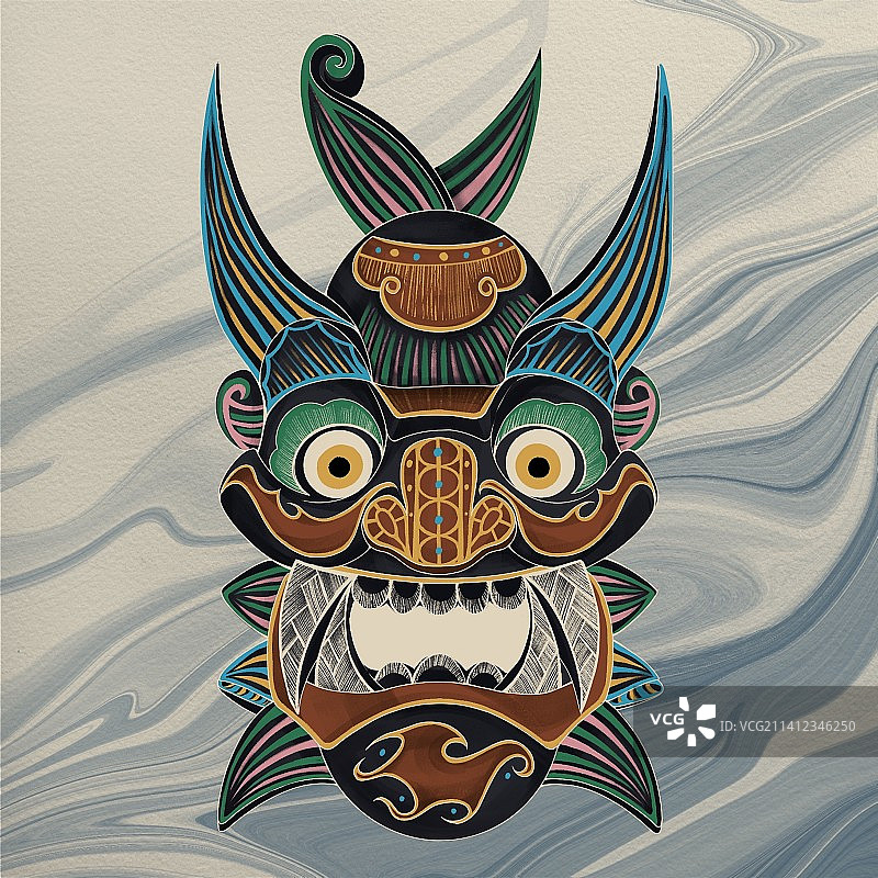 傩面具03降魔夜叉图片素材