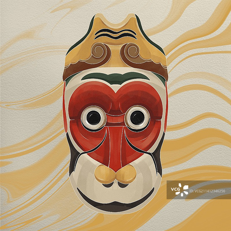 傩面具12猴王图片素材