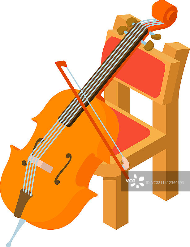 2.5D大提琴图标图片素材