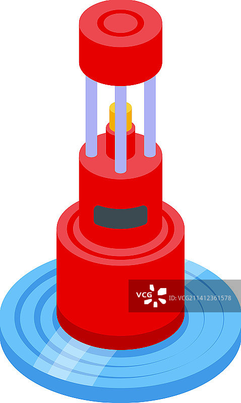 冰山浮标2.5D图标图片素材