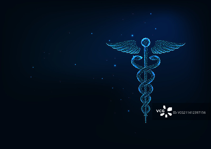 未来主义发光低多边形医疗图片素材