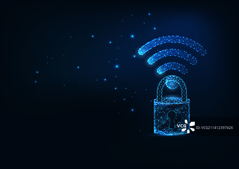 未来主义安全无线互联网连接图片素材