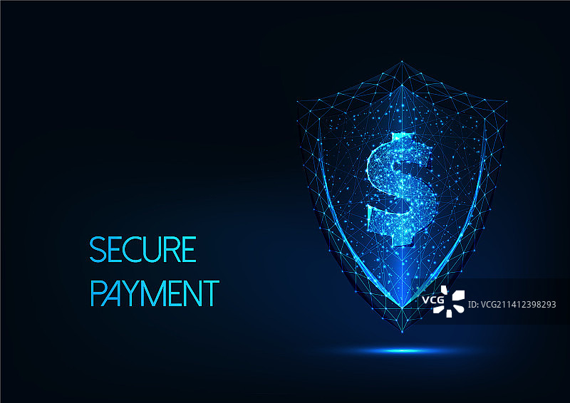 未来科技感发光安全支付概念图片素材