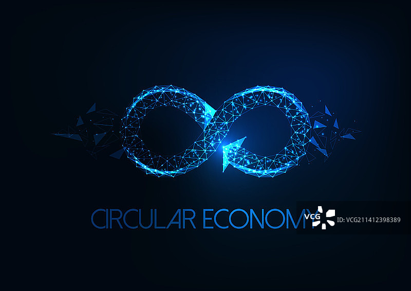 发光的未来循环经济概念图片素材