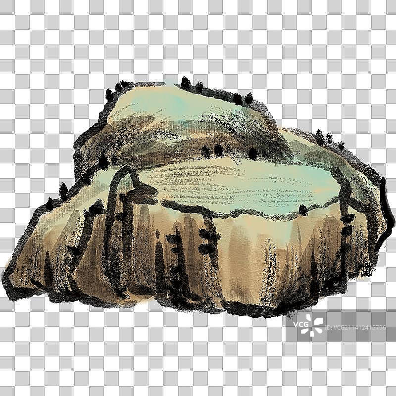 水墨风石头元素图片素材