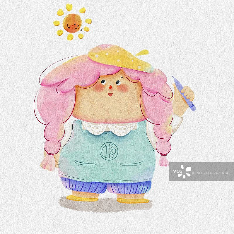 小小的我，有一个大大的梦想，我想做一个画家，画出一切的美好。图片素材