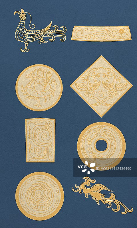 中国传统纹样-7-凤凰纹图片素材