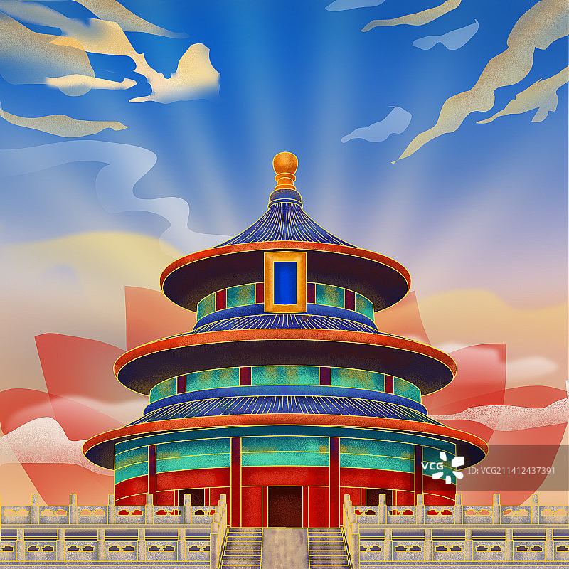 中轴线天坛图片素材