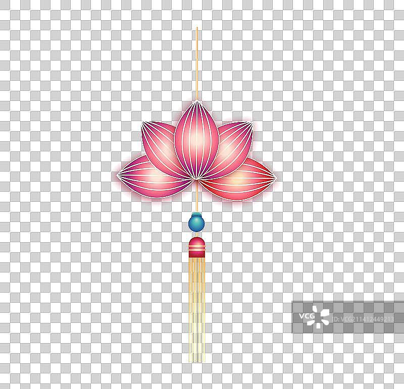 2023年兔年灯笼花灯元宵节插画元素图片素材