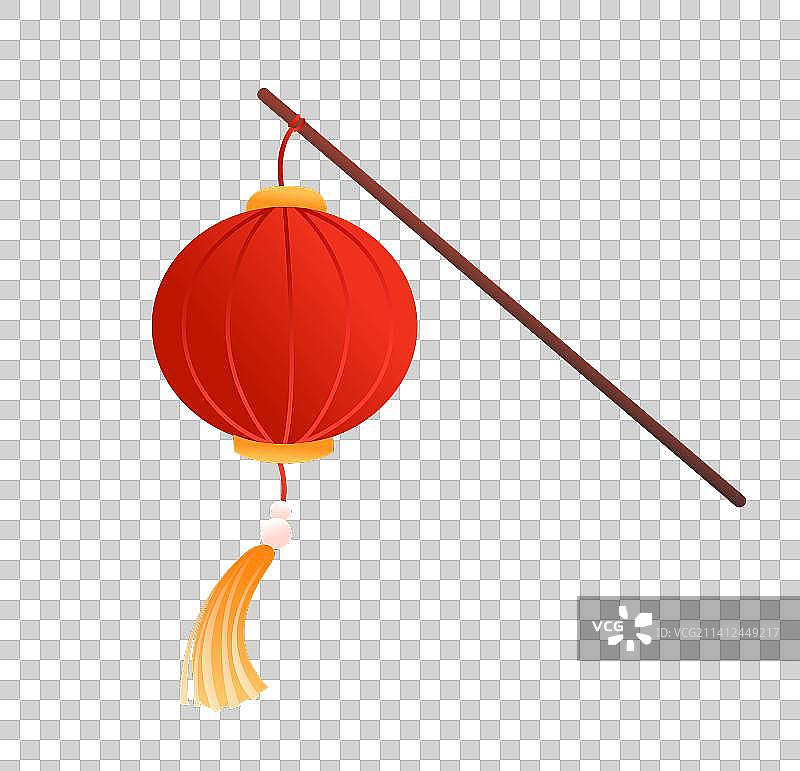 2023年兔年灯笼花灯元宵节插画元素图片素材