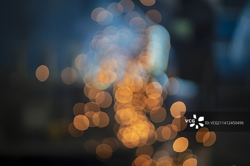 夜晚虚化的光斑素材图片素材