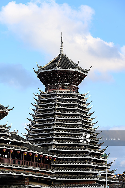 中国贵州贵阳市龙洞堡机场双龙新区多彩贵州城图片素材