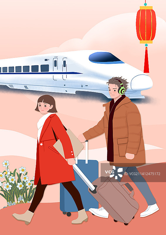 春运回家过年图片素材
