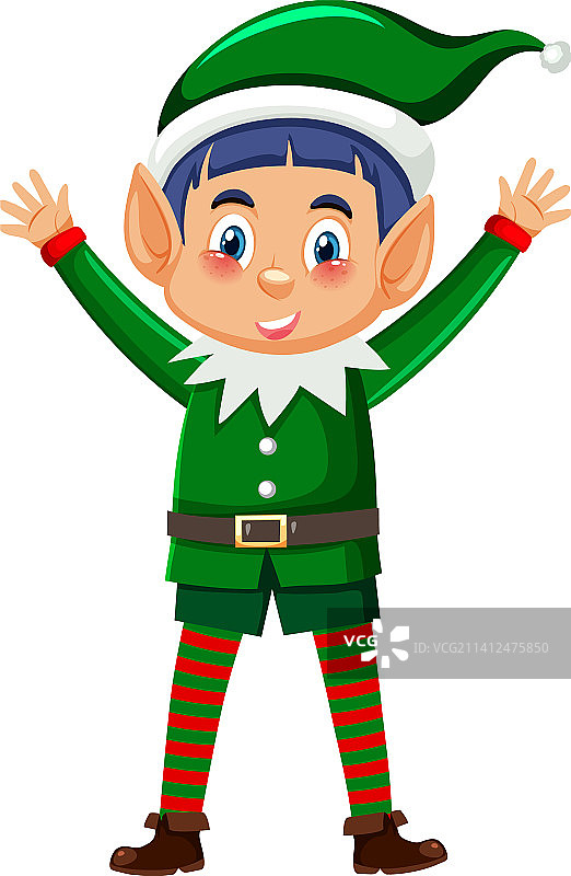 圣诞节精灵卡通角色图片素材